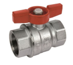 Кран шаровой 3/4", ВР-ВР, хромированный, ручка бабочка Gekon