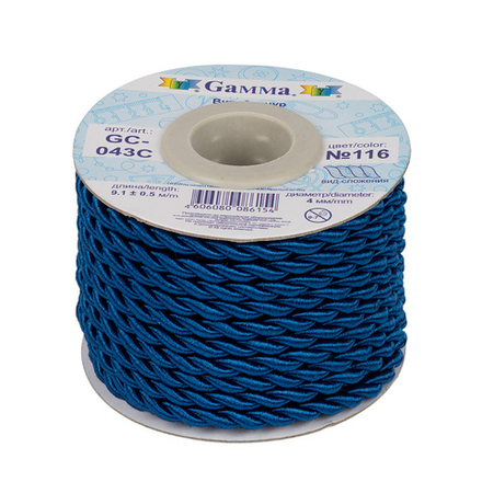 Шнур"Gamma" 4 мм GC-043C витой 9.1 м , цвет 116