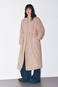 Пальто утепленное на запах "Беж" женское