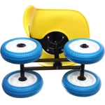 Стул садовый на 4-Х колесах для прополки и работы в саду 44*24*53см с поворотным механизмом(360°), мягкое сиденье