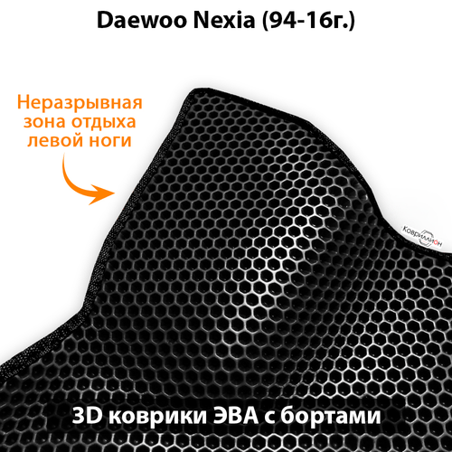 Передние автомобильные коврики ЭВА с бортами для Daewoo Nexia (94-16г.)