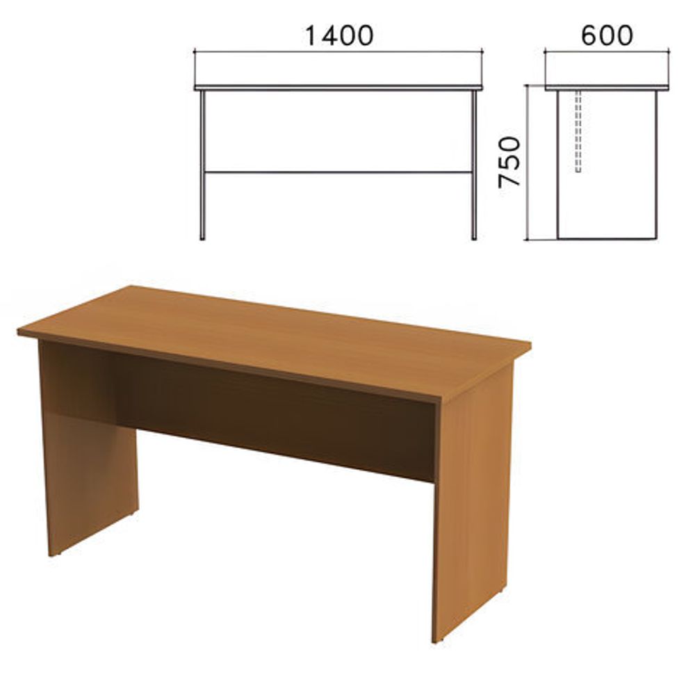 Стол письменный &quot;Монолит&quot;, 1400х600х750, цвет орех гварнери,22.3