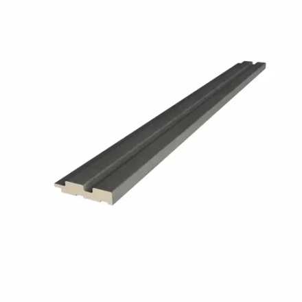 Стеновая панель реечная финишная Альберо, Бетон Тёмный, 78*16*2750 мм