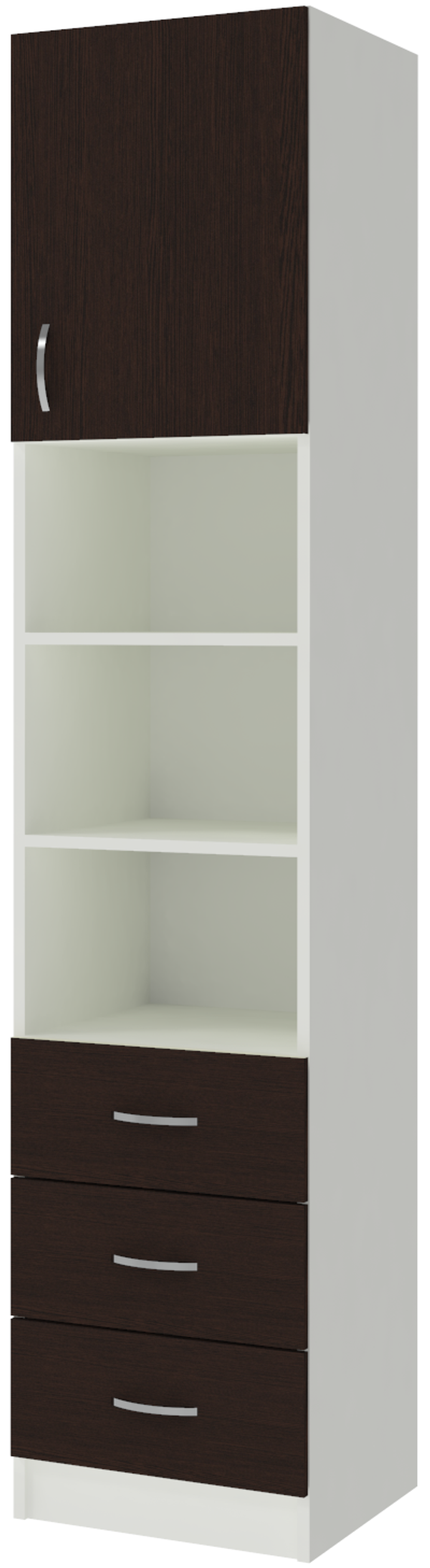 Пенал полуоткрытый КарИВи КИВи Белый  Венге