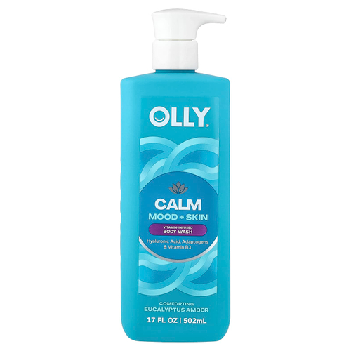 OLLY, Calm, гель для душа с витаминами, успокаивающий эвкалипт и амбра, 502 мл (17 жидк. унций)