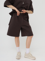 Бермуды трикотажные женские Over, шоколад