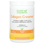 Super Nutrition, коллагеновые сливки с гидролизованным коллагеном типов 1 и 3, кальцием, белком и железом, ваниль, 240 г (8,46 унции)