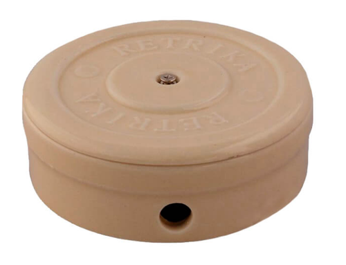 Распаечная коробка D95, Слоновая Кость, Retrika RR-09025 / Ø 90 мм