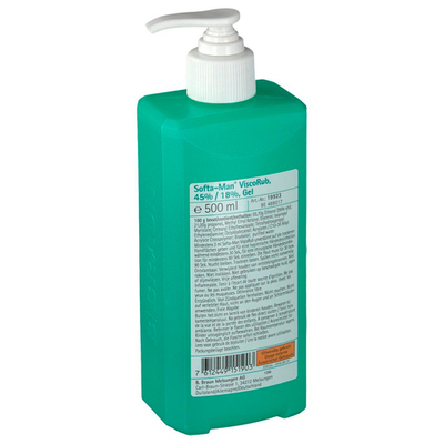Софта-Ман Изо Вискораб кожный спиртовой антисептик 0,5 л дозатор