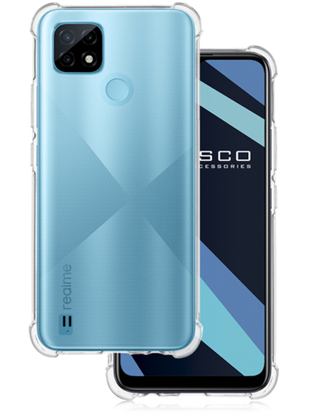 Чехол ROSCO для realme C21 оптом (арт. RM-C21-HARD-TPU-TRANSPARENT)