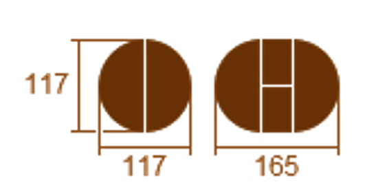 Стол круглый "Консул" (дуб/тон орех)
