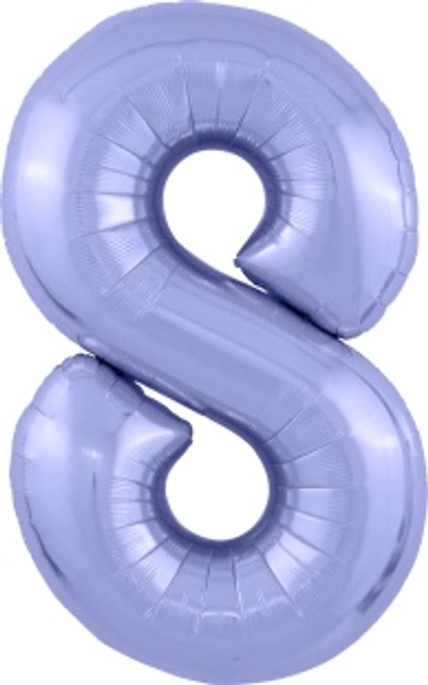 Agura Шар 40'' / 102 см "Цифра 8" Slim Пастельный фиолетовый (БГ-60)