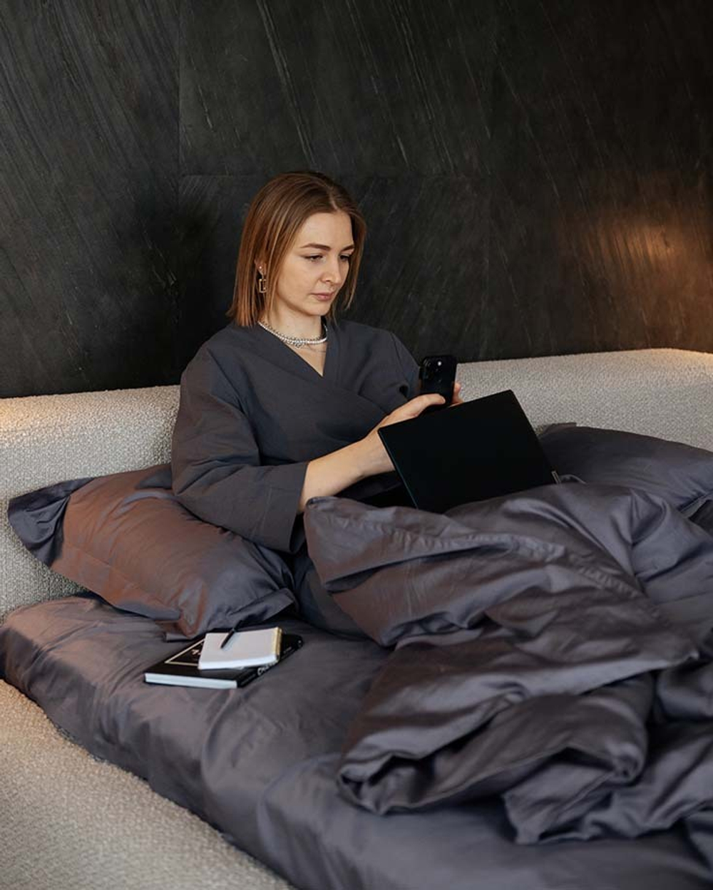 Комплект Сатин Графит