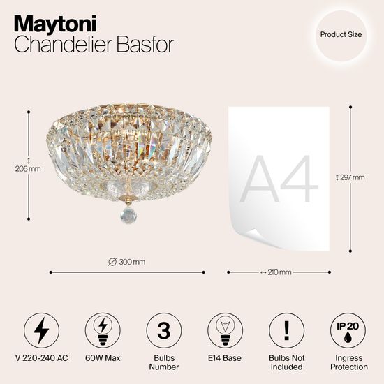Люстра Maytoni DIA100-CL-03-G