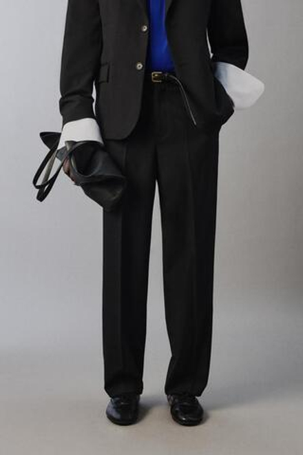 ZARA КОСТЮМНЫЕ БРЮКИ ИЗ 100% ШЕРСТИ — LIMITED EDITION, ЧЕРНЫЙ