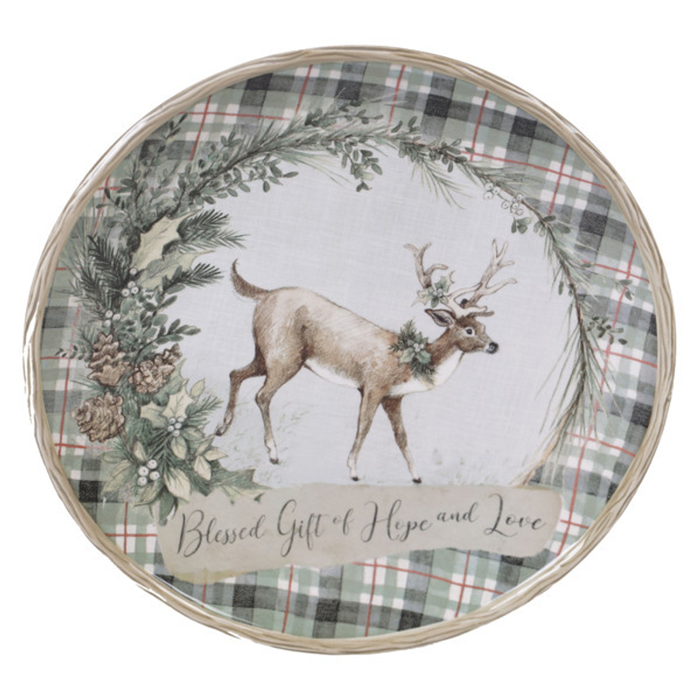 Тарелка подстановочная 33см Certified Int. Плющ и остролист