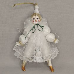 Елочная игрушка Белый клоун