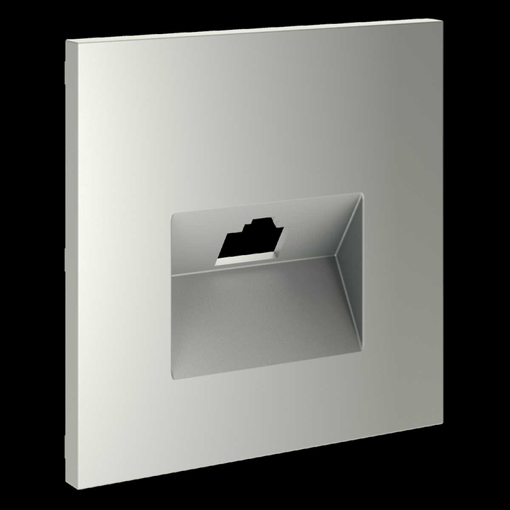 Накладка для розетки компьютерной RJ45 кат.6 S70 (сталь) Voltum VLS001305