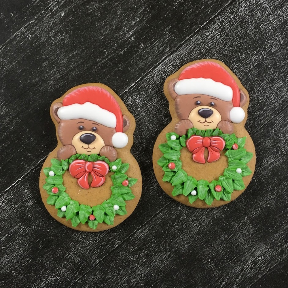 Мишка Новогодний №7 с венком