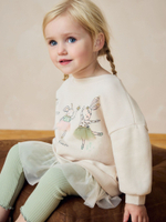 Толстовка и легинсы в комплекте для девочки Next B95-331, Молочный, Салатовый