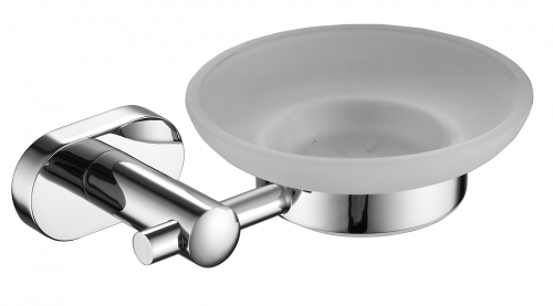 5103 Мыльница настенная, стекло  (ХРОМ) ViEiR  (30/1шт)