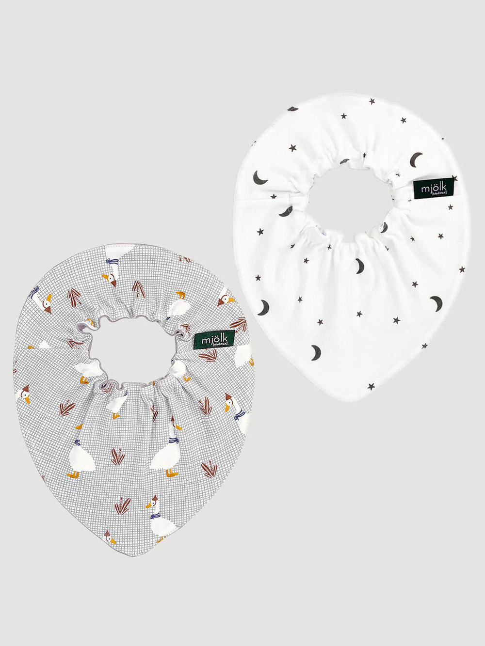 Сет из 2х нагрудников Mjölk Mini Гуси/Ночное небо