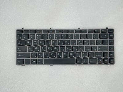 Клавиатура для ноутбука Lenovo Y470 раскладка - русская, без подсветки, черная (25012045), оригинал