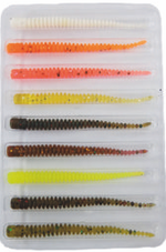 Слаги съедобные LJ Pro Series King Leech 2in (5 см), набор, 9шт/уп, арт 140152-MIX1