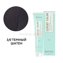 Профессиональный перманентный крем-краситель для волос Bouticle Expert Color Hair Color Cream цвет 3.0 тёмный шатен, 100 мл