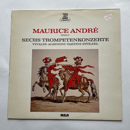 Винтажная виниловая пластинка LP Maurice Andre, Antonio Vivaldi, Tomaso Albinoni, Giuseppe Tartini, Gottfried Heinrich Stolzel Maurice Andre Spielt Sechs Trompetenkonzerte (Германия 1978)