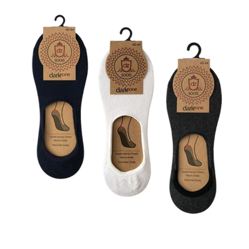 Носки-невидимки мужские набор 3в1 (черные, белые, темно-серые) DARKZONE DZCP3004