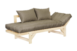 Диван кушетка Элиза, рогожка, коричневый