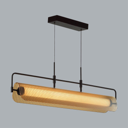 5056/35L L-VISION ODL24 387 черный/янтарный/металл/стекло/акрил Люстра LED 35W 3000К LINER
