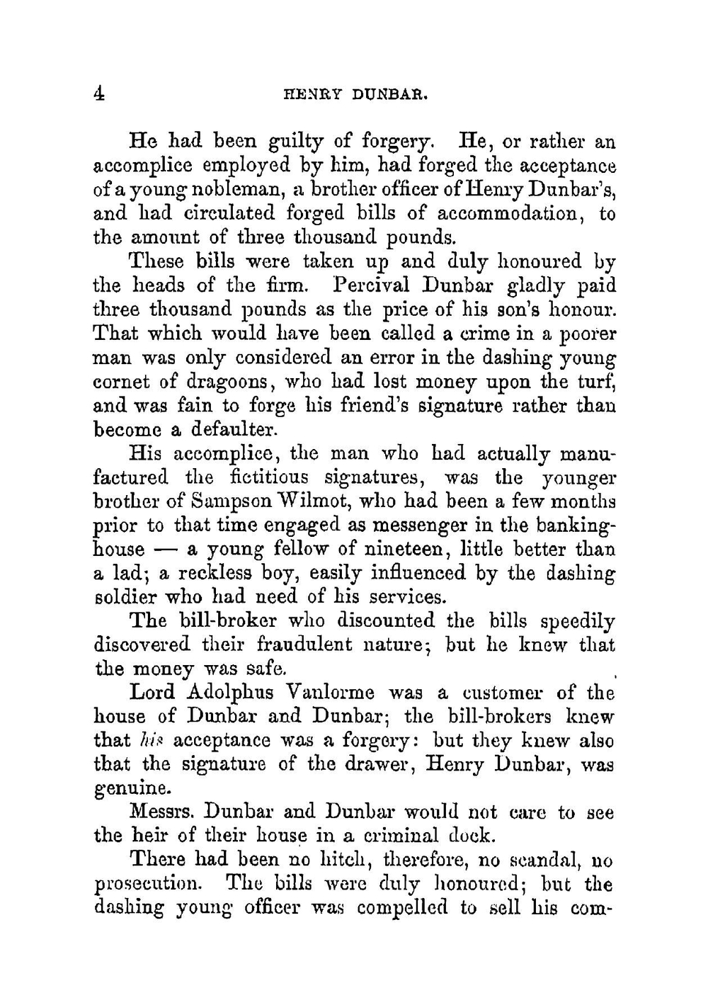 Henry Dunbar: the story of an outcast | Mary Elizabeth Braddon