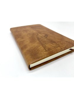 Блокнот 128 л А5 линейка мельница св.коричневый (7675-3)