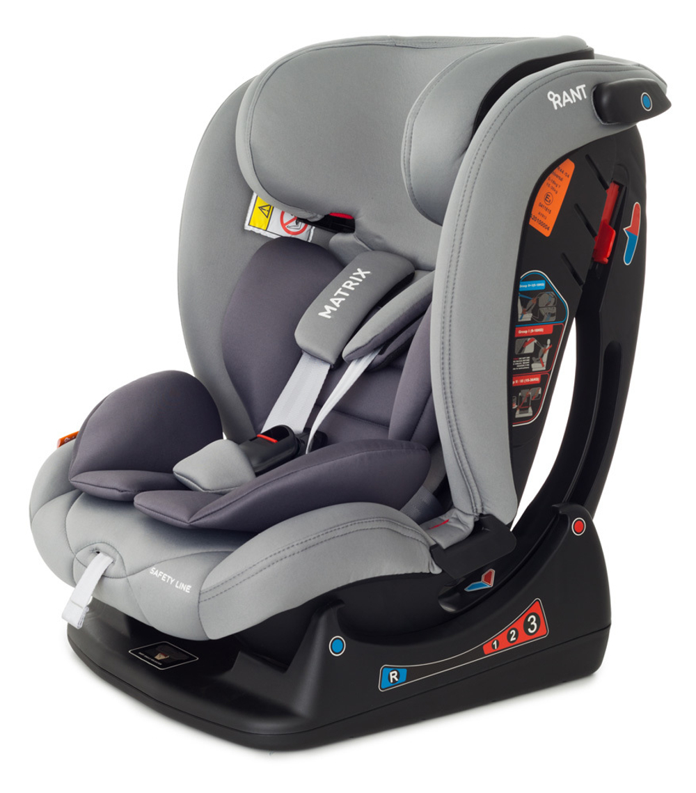 Автокресло Rant AY913 "MATRIX" Safety Line (Storm Grey) группа 0+-1-2-3  (0-36 кг)