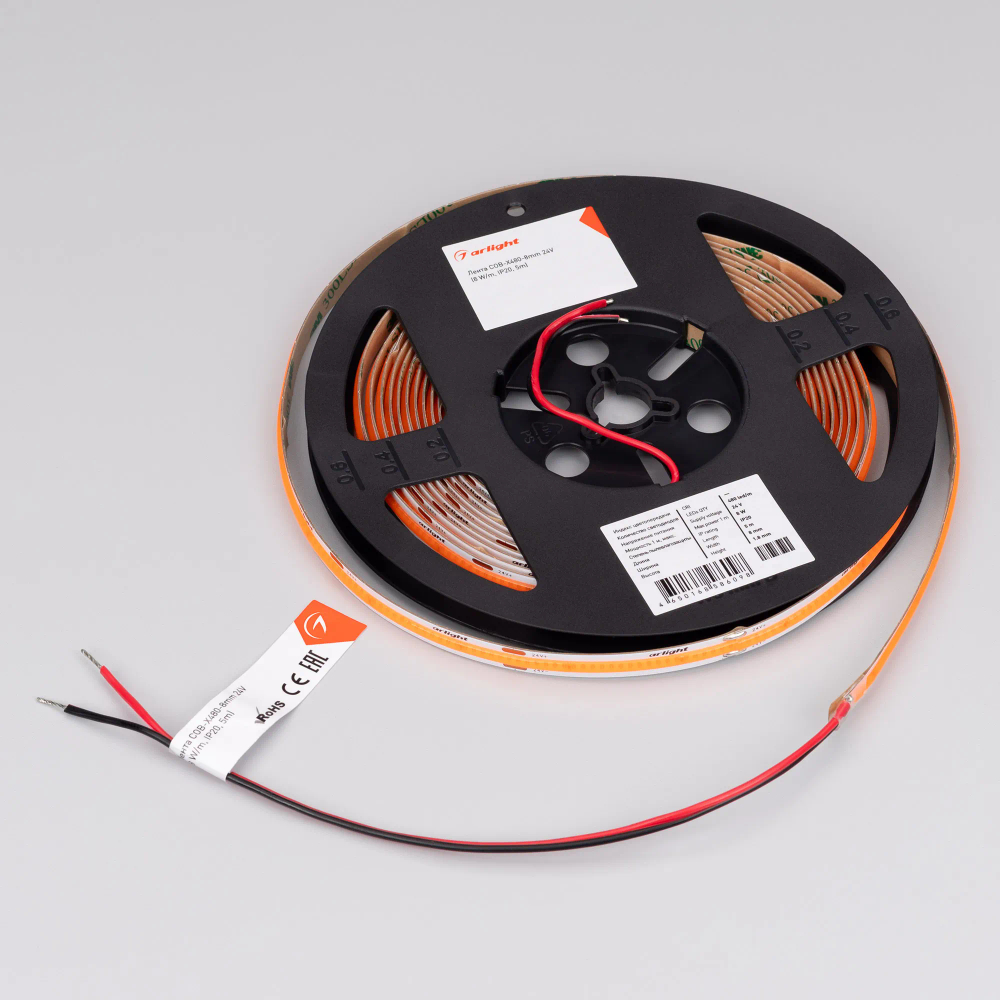 Светодиодная лента COB-X480-8mm 24V Magenta (8 W/m, IP20, 5m) (Arlight, -) 047741
