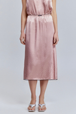 Юбка с кружевом из атласа