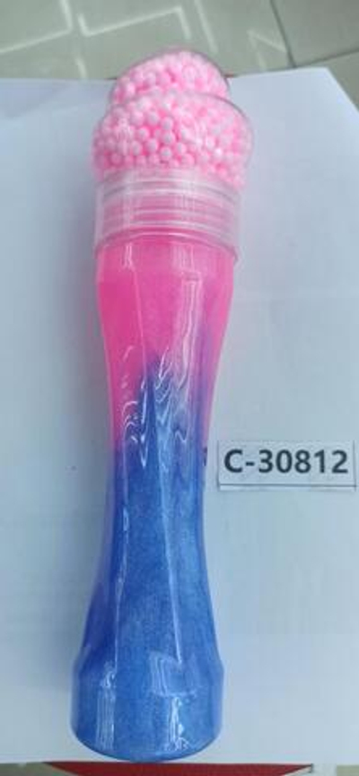 Лизун в колбе 380г с животным, 4 цвета микс, с-30812