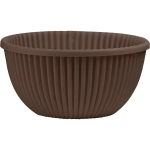 Кашпо для цветов пластиковое 6л d-31см «Верде» Тёмно-коричневый