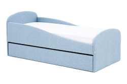 Детская мягкая кровать с ящиком Бельмарко Letmo небесный рогожка