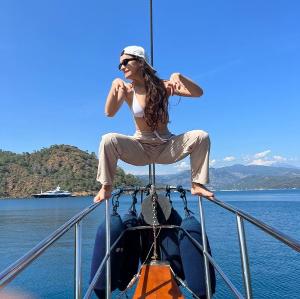 Брюки #4 Вельветовые Бежевые - фото 15