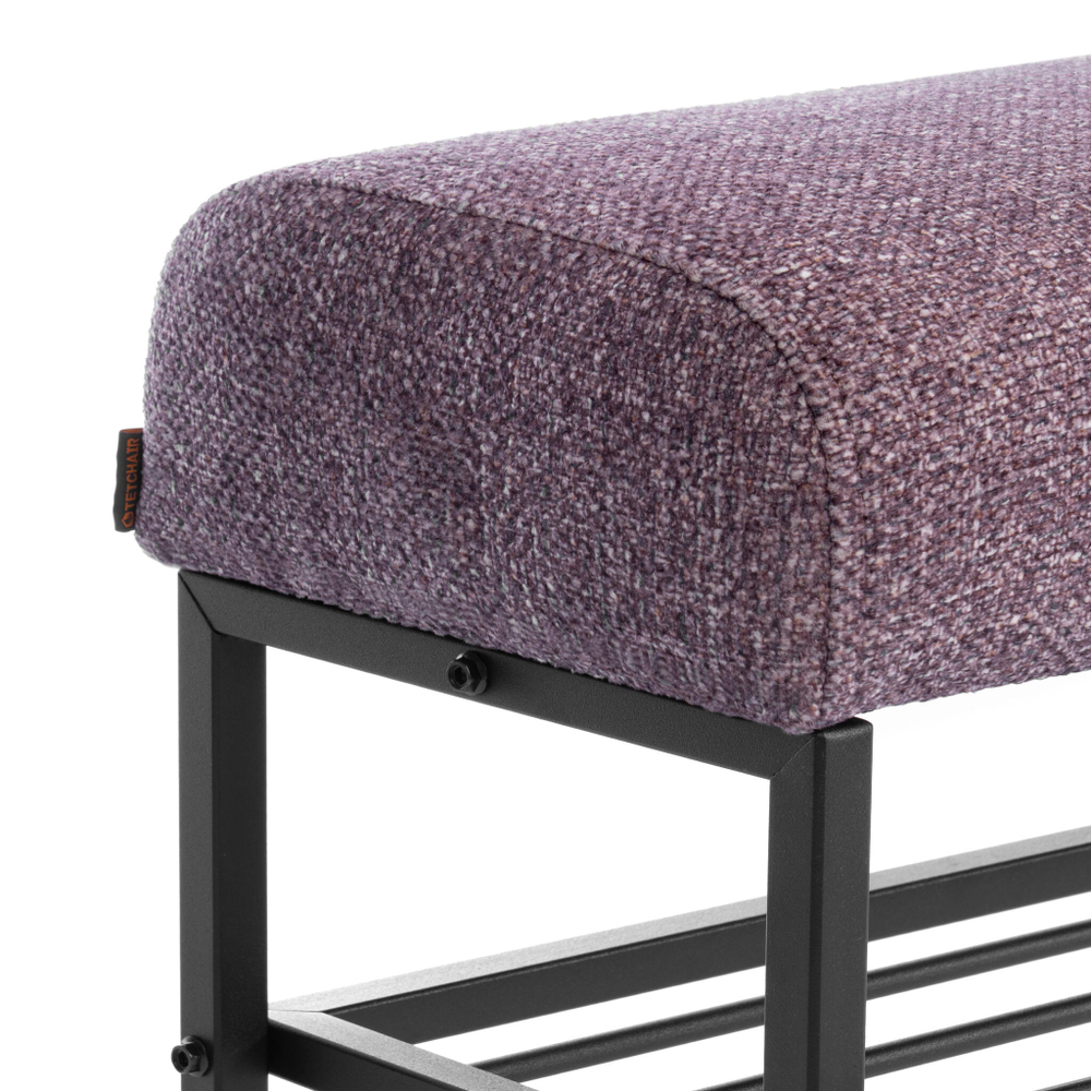 Банкетка-обувница Charli Lux/Чарли Люкс велюр/букле, VT shape wood rose