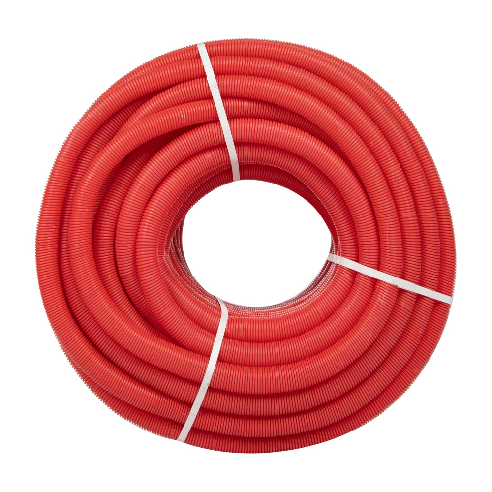 Труба Royal Thermo гофрированная 28 мм (для труб d20), красная, (бухта 75 м)