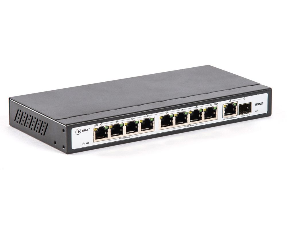 SKAT PoE-8E-1G-1S PoE коммутатор Бастион