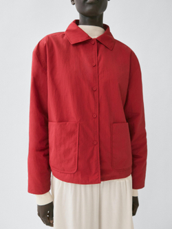 Massimo Dutti Короткая стеганая куртка с карманами, красный