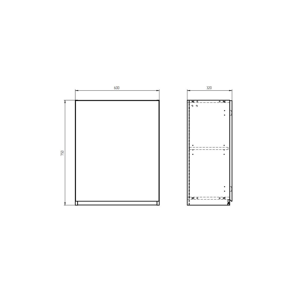 Шкаф кухонный навесной, 60х32х75, Малага, кухонный модуль с дверью, зеленый самшит, массив дуба, Dipriz