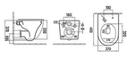 Унитаз подвесной Ceramalux 2197 MH