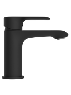 Смеситель для раковины STWORKI Копенгаген S42010BK + донный клапан SW-001BK черный матовый