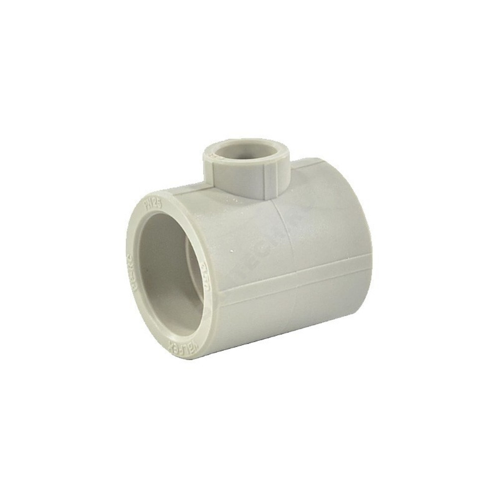 Тройник полипропиленовый переходной Valfex, DN 63x32x63, PN 25, серый